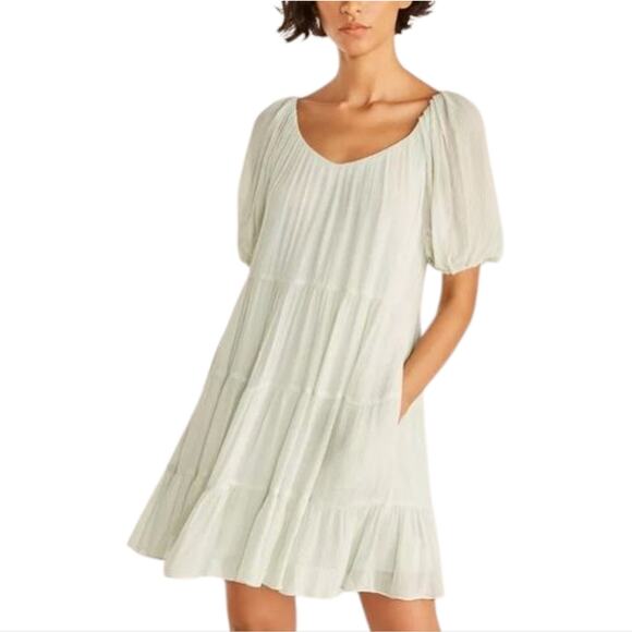Rebecca Taylor Tiered Dress Light Mint Green - Picture 1 of 13